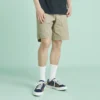Short tissé, tailles asiatiques « Kaki »
