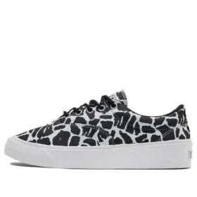 Skidgrip Chaussures de ville basses en toile élégantes Imprimé noir et gris « Noir et gris »