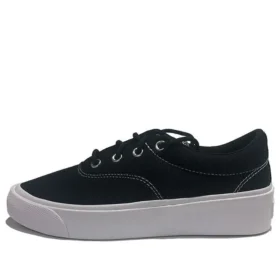 SkidGrip Chaussures de ville basses rétro en toile, élégantes, noir et blanc