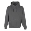 Sweat à capuche ample avec patch sneaker – Tailles asiatiques « Noir Gris »