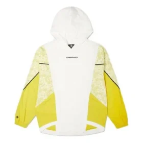 Sweat à capuche athleisure décontracté aux couleurs contrastées, blanc