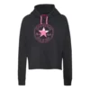 Sweat à capuche athleisure décontracté noir