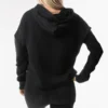 Sweat à capuche athleisure décontracté noir