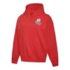 Sweat à capuche avec cordon et logo imprimé Rouge