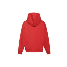 Sweat à capuche avec cordon et logo imprimé Rouge
