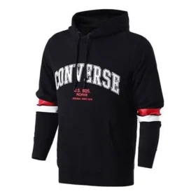 Sweat à capuche avec inscription « Collegiate » – Tailles asiatiques – « Black »