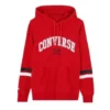 Sweat à capuche avec inscription universitaire, tailles asiatiques « Rouge »