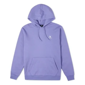 Sweat à capuche avec motif étoile brodé en chevrons – Tailles asiatiques « Violet »