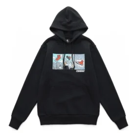 Sweat à capuche Comic Graphic, tailles asiatiques « Noir »