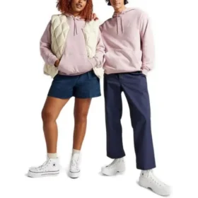 Sweat à capuche à coupe standard avec étoile et chevron brodés sur la poitrine gauche, tailles asiatiques « Phantom Violet »