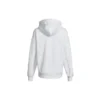 Sweat à capuche décontracté et sportif avec logo classique, doublé polaire, blanc