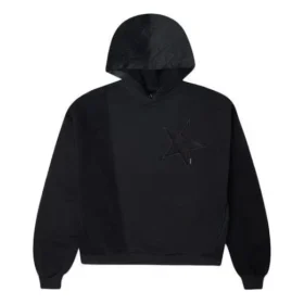 Sweat à capuche de sport unie en velours côtelé noir