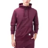 Sweat à capuche demi-zip, tailles asiatiques « Rouge »