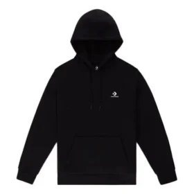 Sweat à capuche en molleton français à chevrons et étoiles brodées, tailles asiatiques « Noir »