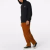 Sweat à capuche en molleton français à chevrons et étoiles brodées, tailles asiatiques « Noir »