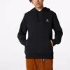 Sweat à capuche en molleton français à chevrons et étoiles brodées, tailles asiatiques « Noir »