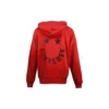 Sweat à capuche en tricot avec logo et cordon de serrage Rouge