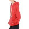 Sweat à capuche et cordon de serrage avec imprimé lettres sur les doigts Rouge