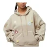 Sweat à capuche Flora Logo, tailles asiatiques « Beige »