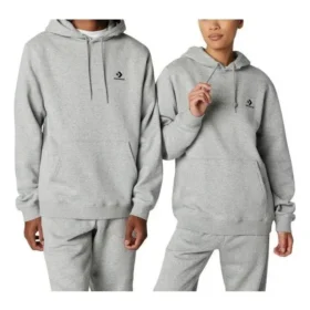 Sweat à capuche Go-To Embroidered Star Chevron, coupe standard, tailles asiatiques « Vintage Grey Heather » Sweat à capuche Go-To Embroidered Star Chevron, coupe standard, tailles asiatiques « Vintage Grey Heather »