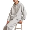 Sweat à capuche Gold Standard, tailles asiatiques « Light Gret Heather »