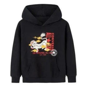 Sweat à capuche imprimé de lettres de bande dessinée, tailles asiatiques « Noir Blanc Rouge »
