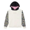 Sweat à capuche à imprimé léopard arc-en-ciel, tailles asiatiques « Off White »