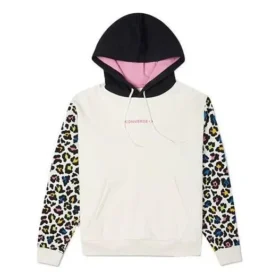 Sweat à capuche à imprimé léopard arc-en-ciel, tailles asiatiques « Off White »