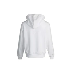 Sweat à capuche à manches longues avec petit logo, blanc