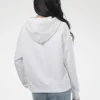Sweat à capuche à manches longues avec petit logo, blanc