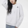 Sweat à capuche à manches longues avec petit logo, blanc