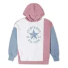 Sweat à capuche oversize à blocs de couleur – Tailles asiatiques « Pink Aura »