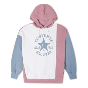 Sweat à capuche oversize à blocs de couleur – Tailles asiatiques « Pink Aura »
