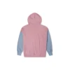 Sweat à capuche oversize à blocs de couleur – Tailles asiatiques « Pink Aura »