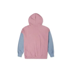 Sweat à capuche oversize à blocs de couleur – Tailles asiatiques « Pink Aura »