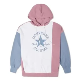 Sweat à capuche oversize à blocs de couleur – Tailles asiatiques « Pink Aura Multi »
