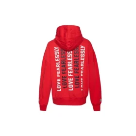 Sweat à capuche oversize Love The Progress 2.0, tailles asiatiques, « Rouge »