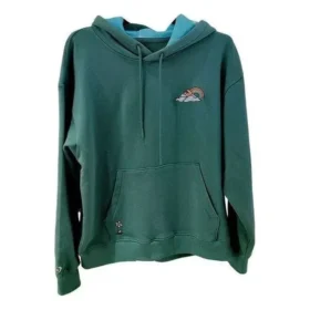 Sweat à capuche Rainbow Cloud Graphic, tailles asiatiques « Vert »