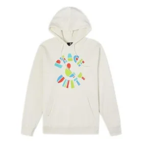 Sweat à capuche recyclé Peace & Unity, tailles asiatiques « Egret »