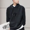Sweat à capuche Star, tailles asiatiques « Noir »