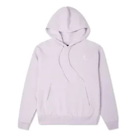 Sweat à capuche uni brodé violet Sweat à capuche uni brodé violet