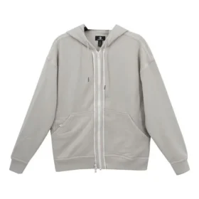 Sweat à capuche utilitaire en polaire à fermeture éclair intégrale, tailles asiatiques « Desert Sand »