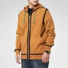 Sweat à capuche UTILITY FULL ZIP – Tailles asiatiques « Dark Soba Brown »