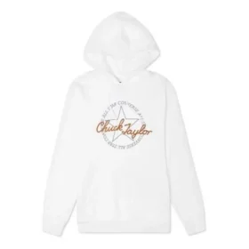 Sweat à capuche zippé avec patch Chuck déstructuré, tailles asiatiques « Blanc »