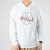 Sweat à capuche zippé avec patch Chuck déstructuré, tailles asiatiques « Blanc »