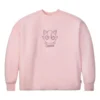 Sweat à col rond en sherpa Converse x Pokémon Jigglypuff, tailles asiatiques « Rose »