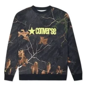 Sweat à col rond imprimé Realtree, tailles asiatiques « Noir »