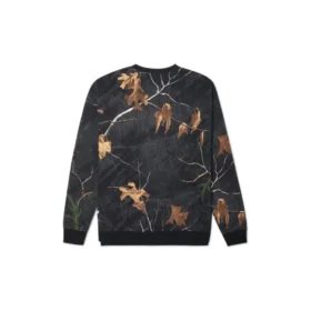 Sweat à col rond imprimé Realtree, tailles asiatiques « Noir »