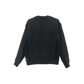 Sweat à col rond Star, tailles asiatiques « Noir »