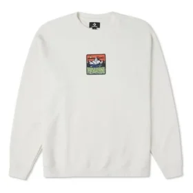 Sweat-shirt à capuche Counter Climate Graphic Crew, tailles asiatiques « Blanc »